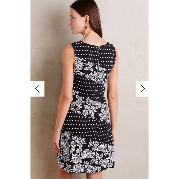 Anthropologie Maeve Effemy Floral Polka Dot Jacquard Shift Dress. - Picture 13 of 13